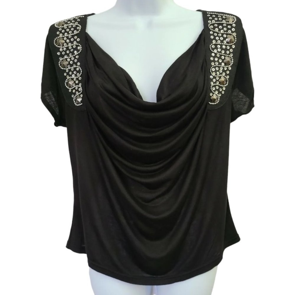 NWT Women's Blouse with sequins "Romeo & Juliet COUTURE" Size M made in USA